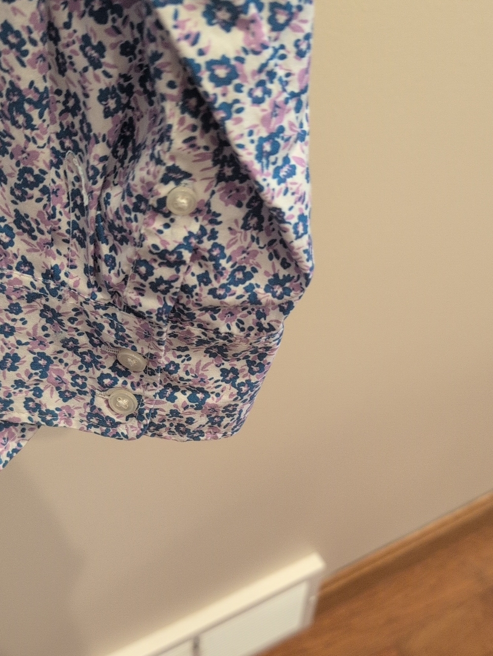J. Crew Women's'Floral Button-Down Shirt in Blue and Pink - Picture 4 of 5